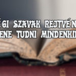 régi szavak keresztrejtvény