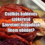 szókereső-csülkös bableves
